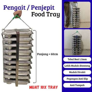 Terlaris!! PENGAIT FOOD TRAY MBG / PENJEPIT FOOD TRAY OMPRENG BGN / PENGANGKUT FOOD TRAY NAMPAN MBG 