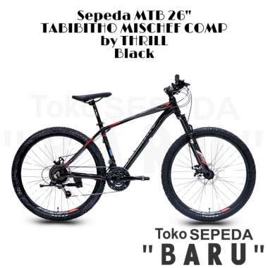 TB - Sepeda MTB TABIBITHO MISCHIEF COMP by THRILL Ukuran 26 Inch Black