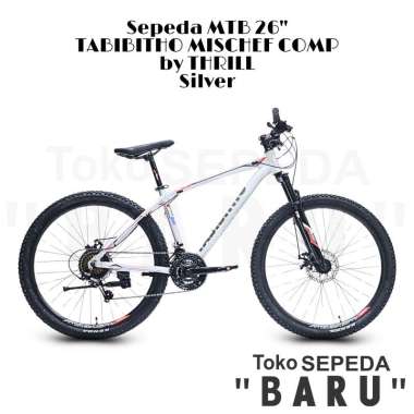 TB - Sepeda MTB TABIBITHO MISCHIEF COMP by THRILL Ukuran 26 Inch Silver