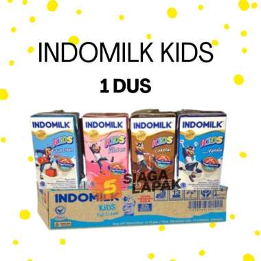 Indomilk Kids 1 DUS Isi 40 Susu UHT Mini 115ml All Varian Vanila