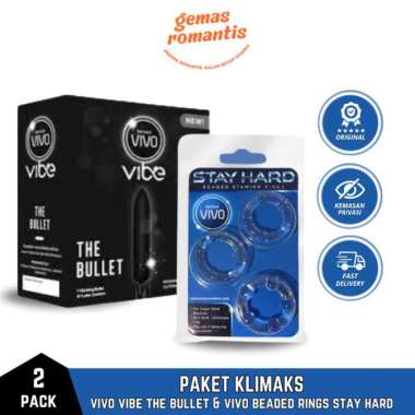 Paket Klimaks Maksimal Vivo Vibe The Bullet + Vivo Beaded Rings Stay Hard