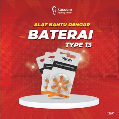 Battrai ABD (alat bantu mendengar) merek Oticon type13 (3PACK )