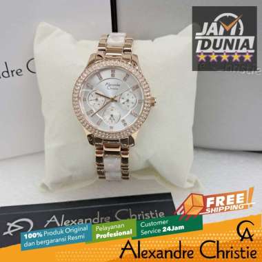 JAM TANGAN WANITA ALEXANDRE CHRISTIE CHRONOGRAPH ORIGINAL ROSE GOLD WHITE 2914 AC 2914 AC2914 ACF291