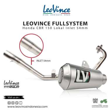 Knalpot Leovince Fullsystem Honda CBR150 Lokal Inlet 54mm Original Evo Short