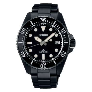 Seiko Prospex SNE599P1 Sea Solar Diver Black Dial Black Stainless Steel - Jam Tangan Seiko Original