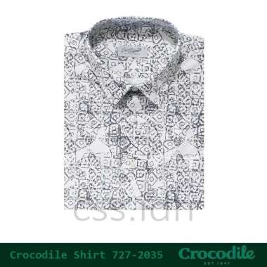 Kemeja Pria Lengan Pendek Crocodile 727-2035 Putih M