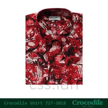 Kemeja Pria Lengan Pendek Crocodile 727-2018 Merah M