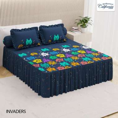 California - Sprei RUMBAI King (180x200) Terlaris pilihan EDISI ANAK Invaders