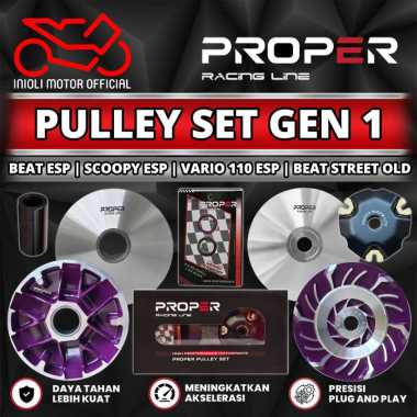 PULLEY SET PULLY RUMAH ROLLER PROPER RACING LINE BEAT FI ESP SCOOPY FI ESP VARIO 110 KARBU FI ESP KV