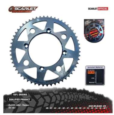 Scarlet Racing - Gear Gir Belakang KLX Titanium Series 43T-56T 44T