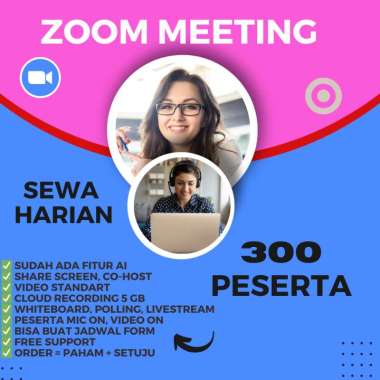 Sewa Zoom 300 Peserta - Harian