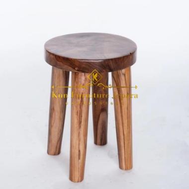 Stool Kayu Jati bulat