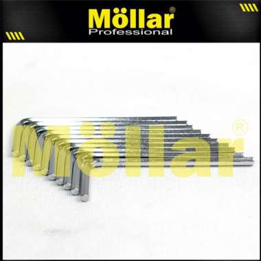MOLLAR Set 10 pc Kunci L Pendek 3 mm Flat Hex Key Short Hexagon Wrench