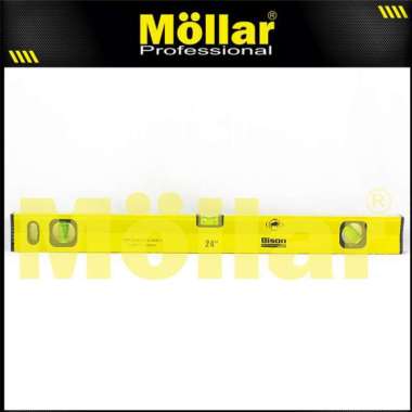 BISON 2007 Water Pas 24" Waterpas Magnet Aluminium Penggaris Torpedo