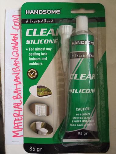 Lem Silikon Tube 85 Gram Bening Perekat Penampel Kaca Metal Keramik