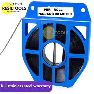 Plat Strapping Band 11.5 x 0.25 mm Stainless Lapis PVC Pengikat Peti