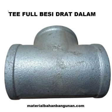 TDD Full Besi 4 Inch Tee Drat Dalam Fitting Pipa Saluran Air 3 Arah