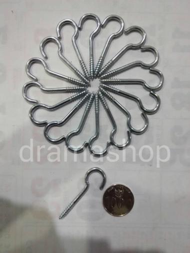 Paku hook, paku gantung, sekrup gantung 5cm