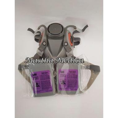 Masker N95 6200 Double Respirator Half Facepiece + cartidge 7093 3M