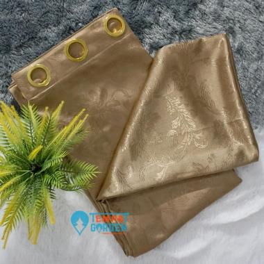 Gorden Jendela, Gorden Pintu, Gorden Polos, Gorden Embos Merpati Coklat Susu