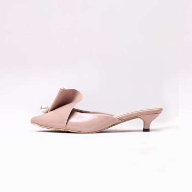 Sepatu Heels Shoes Valencia By Enrica Audrey Mules In Nude Size 37