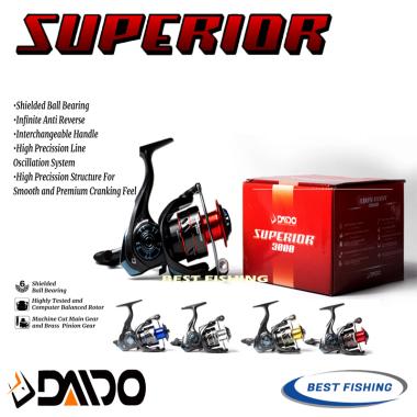 REEL DAIDO SUPERIOR SPIN 6 BEARING UKURAN 800 - 6000 6000,SILVER