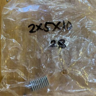 Magnet Neodymium 2x5x10mm