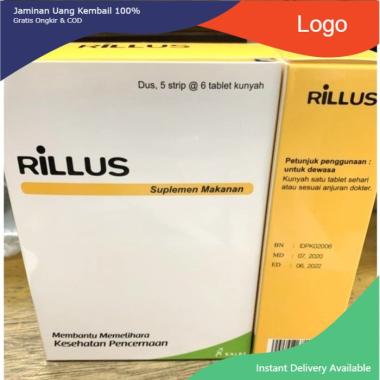 RILLUS Probiotik Prebiotik Sinbiotik Box 30 Tablet Kunyah