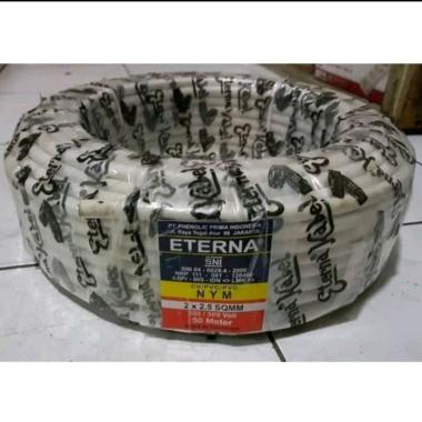 Kabel Listrik Kawat Tembaga Isi 2 ETERNA NYM 2X2,5 1 Roll 50 Meter