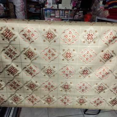 Taplak Meja Makan Pvc Meteran / Table Cloth- Motif Bunga Motif B