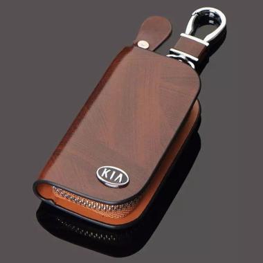 Dompet STNK Gantungan Kunci Mobil Motor Logo Kulit Import Kia Cklt