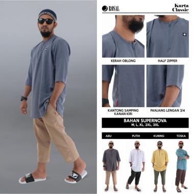 Kurta Classic ROSAL Kurta yang Ekonomis PUTIH XXL