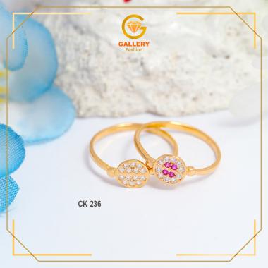 CINCIN EMAS ASLI KADAR 6K/300 DAN 8K/375 KODE CK 236 CINCIN MODEL BALON KOIN BERAT RINGAN 6K