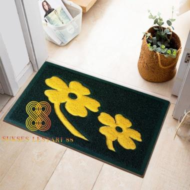 Keset Karpet PVC Mie Bihun Motif Bunga BUNGA