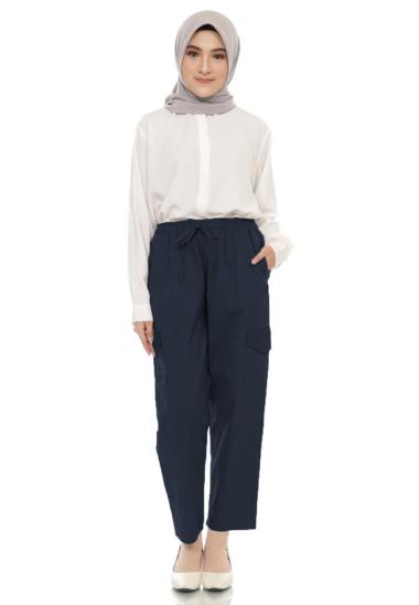 Celana Wanita Cargo Jumbo, Celana Kantong Cargo Jumbo Navy