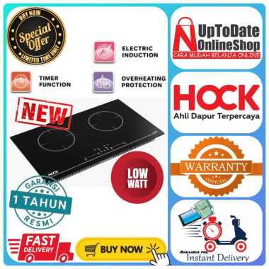 KOMPOR INDUKSI 2 TUNGKU HOCK HI-201 HI 201 201 SUPER LOW WATT SMART TOUCH SCREEN PORTABLE INDUKSI HO