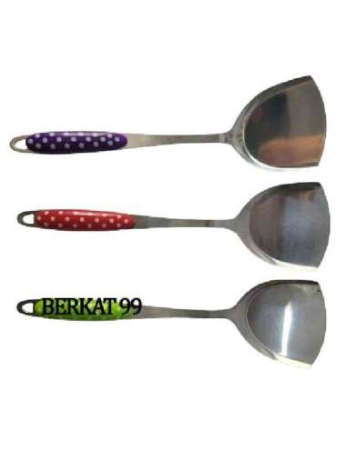 SPATULA / SUSUK / SODET / SUTIL POLKADOT STAINLESS STEEL TEBAL