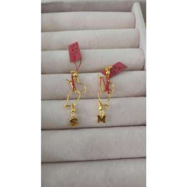 Terbaru Anting Inisial huruf bisa request emas asli D 1,18 gr /875