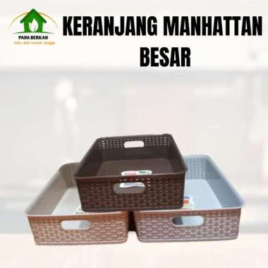 Keranjang Plastik Manhattan Jumbo Keranjang Segi Serbaguna Plastik Cream