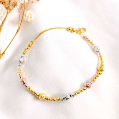 Gelang Serut Merica Warna Koleksi Josean Elegant Emas Asli