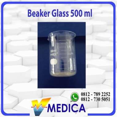 Gelas Kimia Beaker Glass Pyrex 500ml