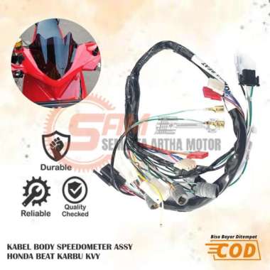 Kabel Body Speedometer Set Honda Beat Karbu Bodi Spido Kilometer Assy