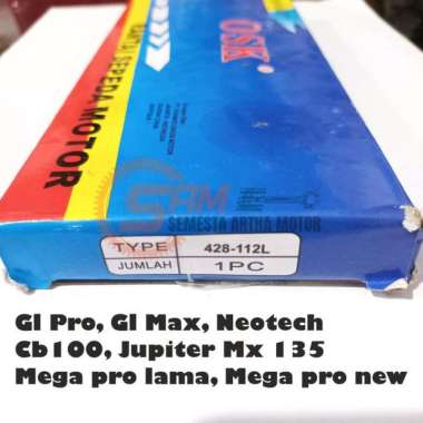Rantai Motor 428 Rante Roda Standar Grand Mx Vega Vixion RxK Satria FU 428-112L