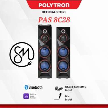 Speaker Aktif Polytron PAS 8C28 Active 8 inch PAS8C28 Bluetooth Super Bass XBR