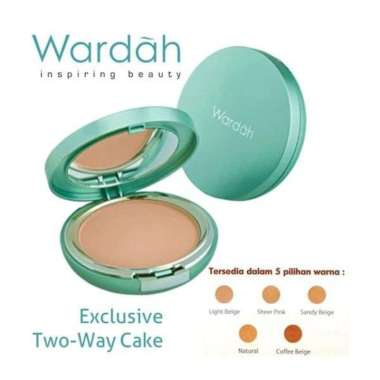 Wardah Exclusive Two Way Cake 12gr - Bedak Padat Wardah 04. Natural