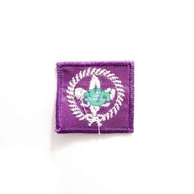 Bed Kerah Pramuka Putra Kotak Ungu Bordir (Bet Badge Logo Kitri) 2,7x2,8cm - 1 Buah