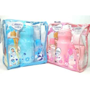 ZS CUSSON-BABY GIFT SET UKURAN BESAR PAKET SABUN MANDI BAYI biru