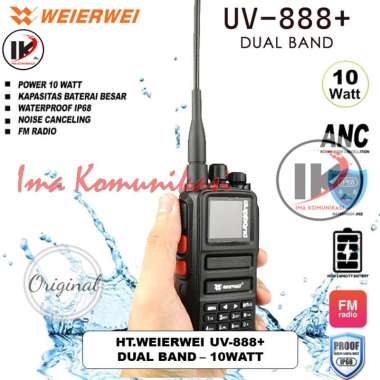 Weierwei UV-888 Plus HT Dual Band 10W Original ht weierwei uv888+