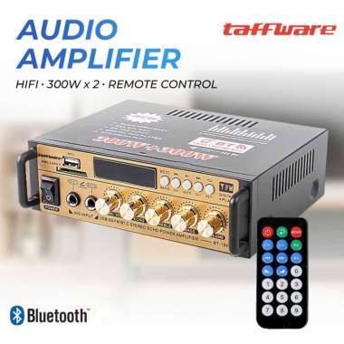 Taffware Audio Bluetooth Amplifier HiFi Remote Control - BT-198E - Black