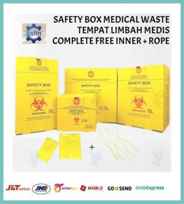 Safety Box / Tempat Sampah Medis / Tempat Sampah Jarum 4 Ukuran 5 L